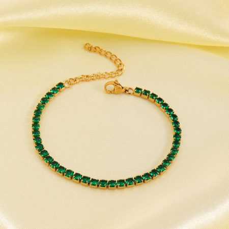 Émeraude Tennis Bracelet