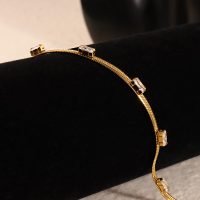 Serene Herringbone Bracelet-Crystal